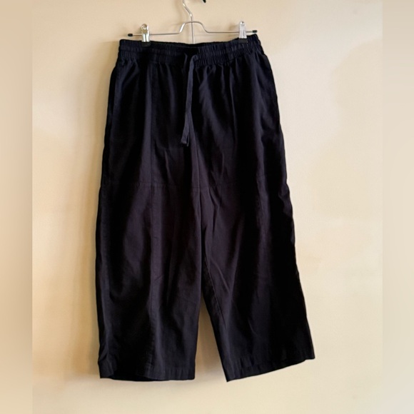 Lucy & Yak Chuck Wide Leg Cotton Trousers in Black Size Medium - Picture 3 of 5